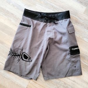 Tormenter Gray &  Black Waterman 5 Pocket Board Shorts Size 30